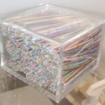 1.5km of Fibre Optic Cable in 60x60x40mm acrylic box